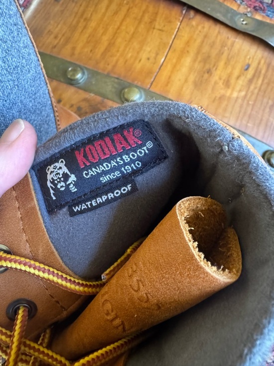 Kodiak Men’s Brown Leather and Gray Wool Lace-Up Boots main image 8